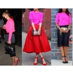 RED FLEECE BY BROOKS BROTHERS CASHMERE CREW NECK SWEATER sm